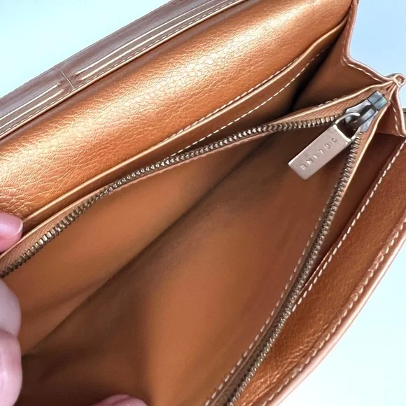 Rare Denim CELINE Triomphe Paris Macadam Continental Wallet Indigo/Bronze - Picture 9 of 10